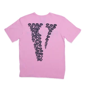BLACK LIPSTICK FRIENDS- EMBROIDERED T-SHIRT (PINK)