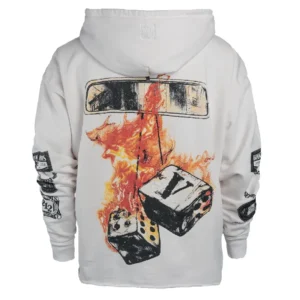 White Vlone Crash The Whip Hoodie With Dice